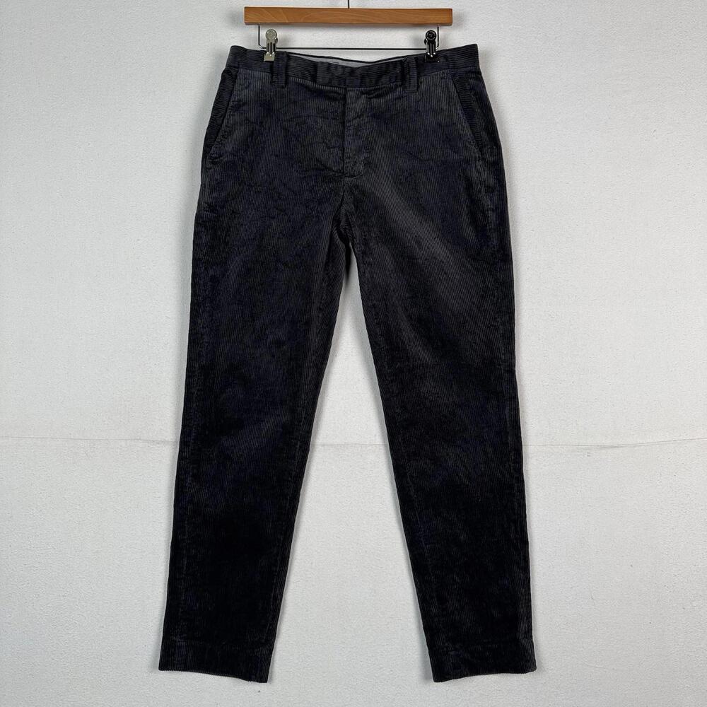Brooks Brothers Milano Fit Corduroy Straight Leg Pants Men’s 34x32 (34x30)‎ Grey